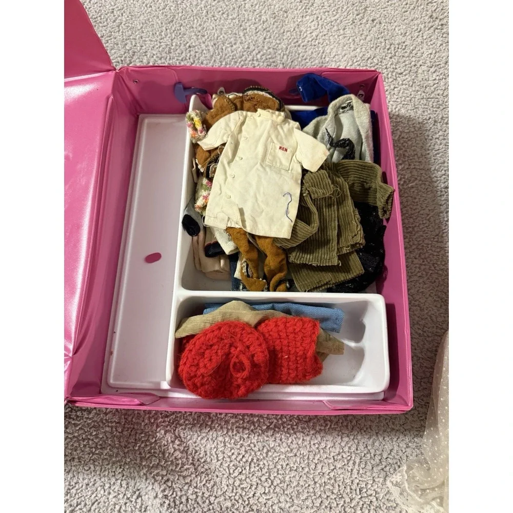 Vintage BARBIE Doll Case Including 2Barbies1992/1966 Lot of Clothes Too To Post